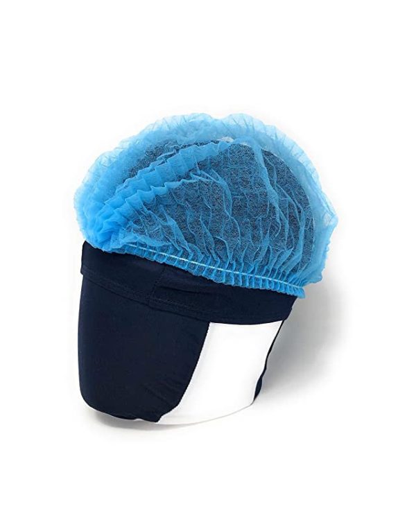 Casco desechable TNT modelo Plissè - Gorro cubre cabeza y cabello - Para centros de estética, SPA, centros médicos, cantidad 100, 2000 piezas, blanco, verde, azul (Cantidad 100 piezas, Azul) Embalaje Deteriorado Online Hot Sale