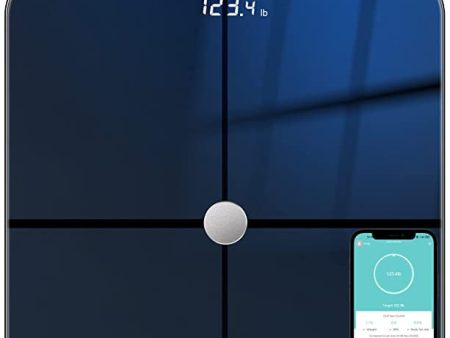 Báscula para peso corporal, básculas de baño digitales, básculas de pesaje, monitores inteligentes de composición corporal de IMC con aplicación para smartphone Embalaje Deteriorado Discount