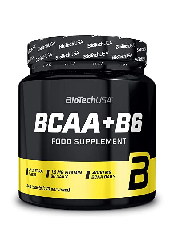 BioTechUSA BCAA+B6, Gluten-free tablets that contain BCAA with added Vitamin B6, 340 tabletas Embalaje Deteriorado Supply