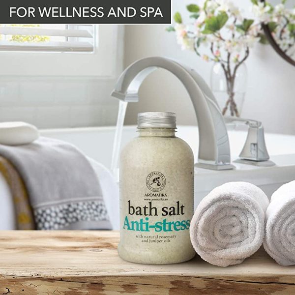 Sales de Baño Anti-Estrés 600g - Poseen Propiedades Beneficiosas para Lograr un Buen Descanso y Reducir el Estrés - Aplicaciones Cuidado Corporal - Belleza - Relajación - Aromaterapia - Spa Embalaje Deteriorado Sale