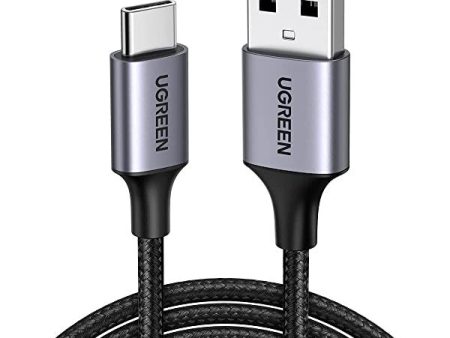 Ugreen Cable USB Tipo C, Cable USB C Carga Rápida Nylon Trenzado y Sincronización, Cable USB C Compatible con Galaxy S22 S21 A22, Xiaomi Redmi Note 11 Note 10 10C 9C (1 Metro) Embalaje Deteriorado Online Sale