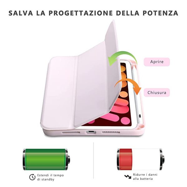 Capa com Teclado iPad Mini 6 (8, 3, 2021), Capa Magnética Compatível com Smart Auto Sleep-Wake, Totalmente Compatível com Pencil 2, Ultra Fina Suporte protetora Dobrável Cobertura, Rosa Online